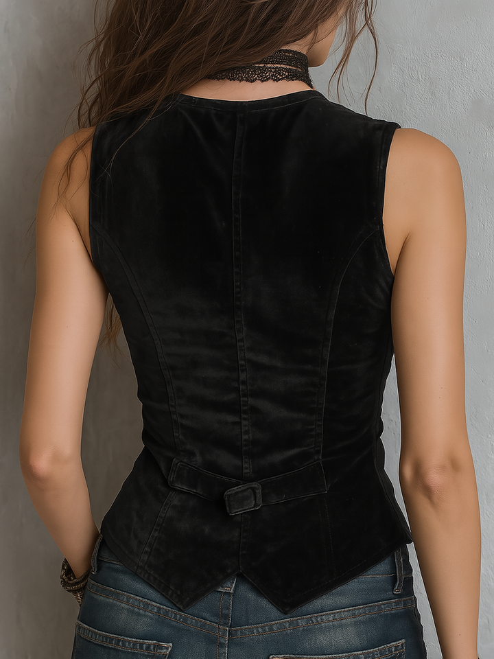 Velvet V-Neck Vest