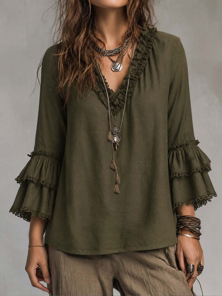Ruffled Lace Blouse