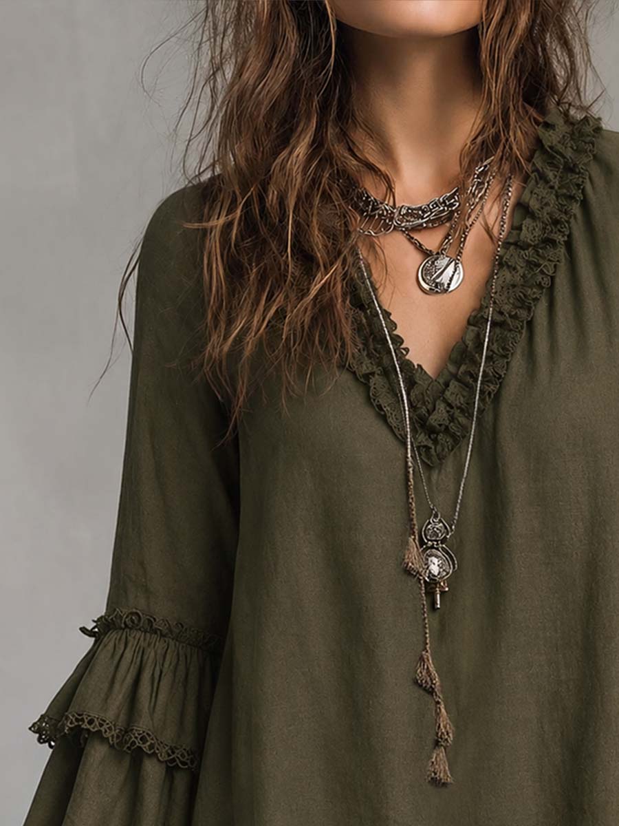 Ruffled Lace Blouse