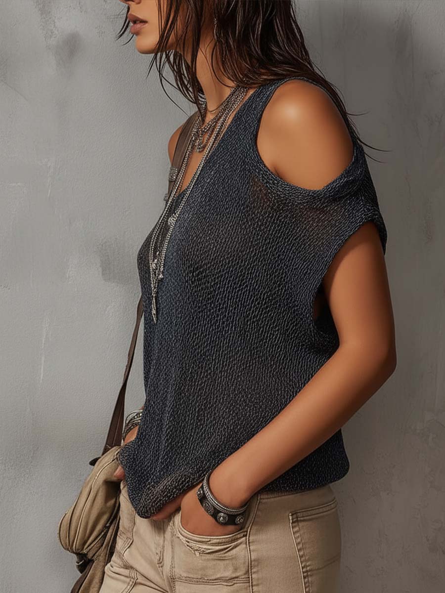 Irregular Knit Blouse