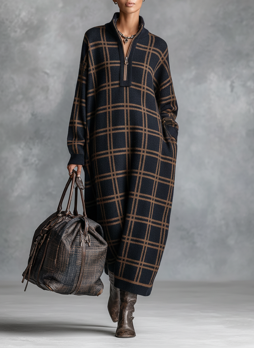Plaid Maxi Dress