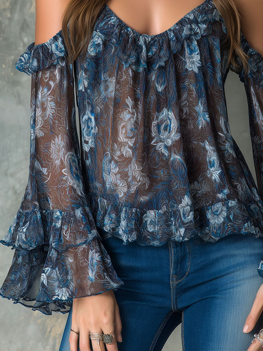 Ruffled Off-Shoulder Blouse