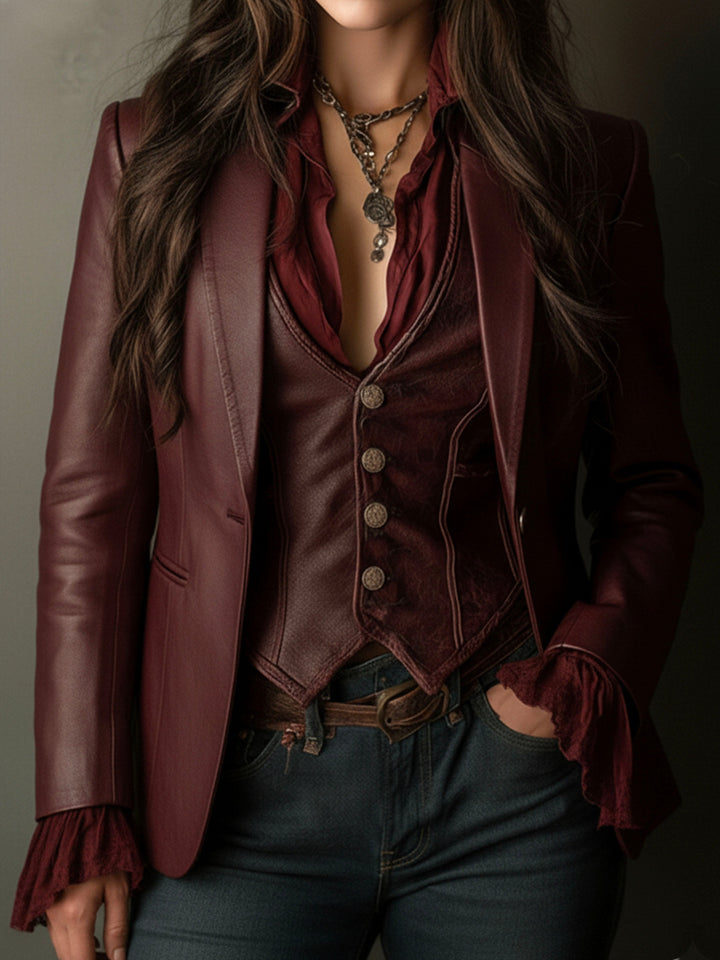 Burgundy Blazer