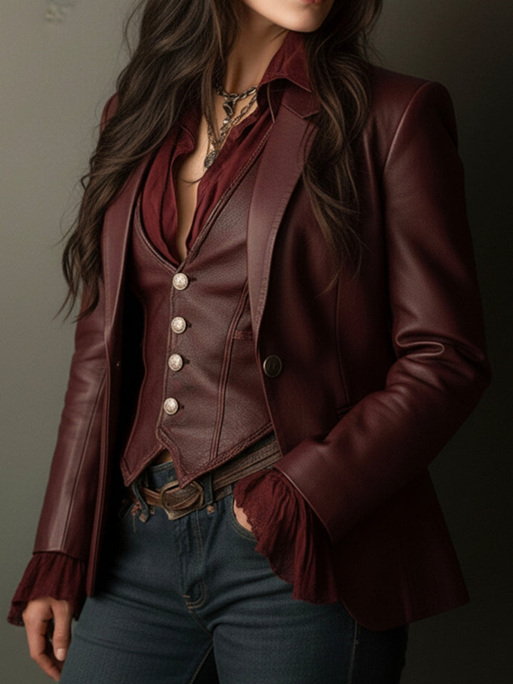 Burgundy Blazer