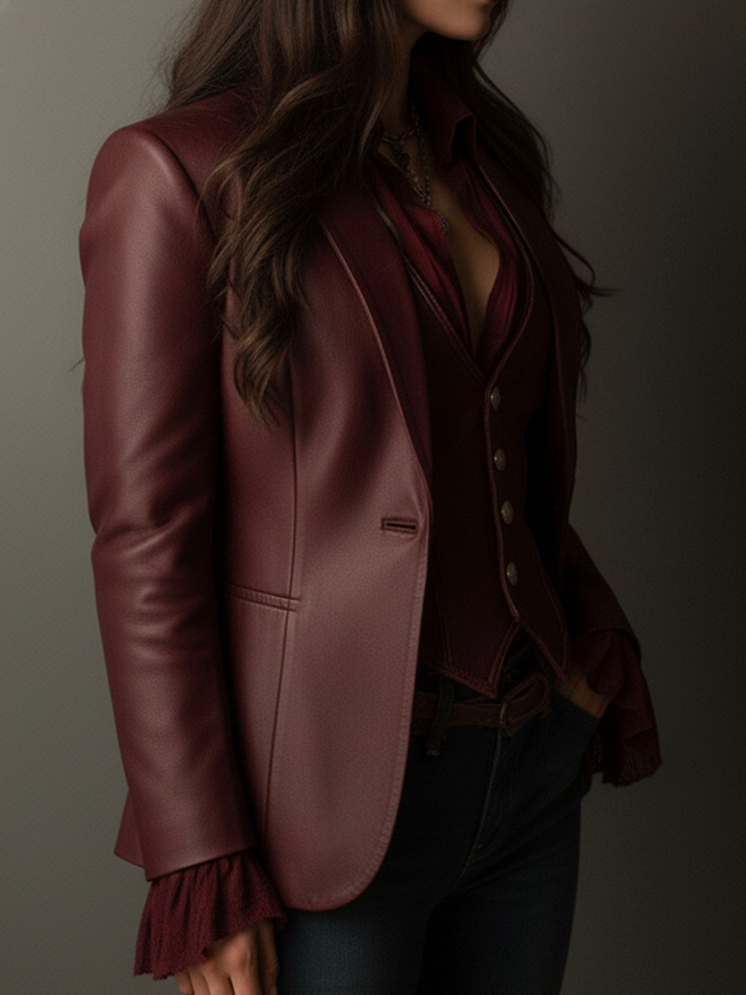 Burgundy Blazer