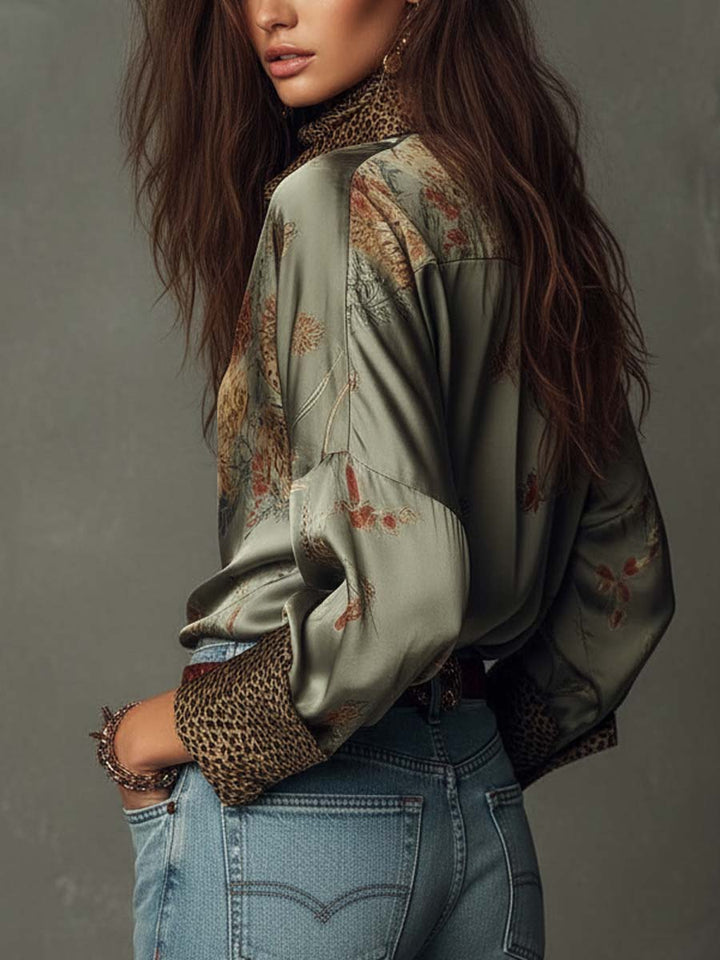 Satin Floral Shirt