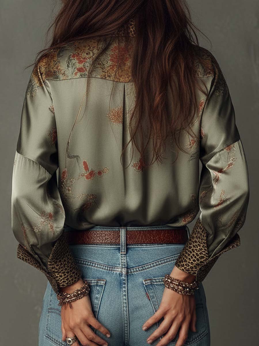 Satin Floral Shirt