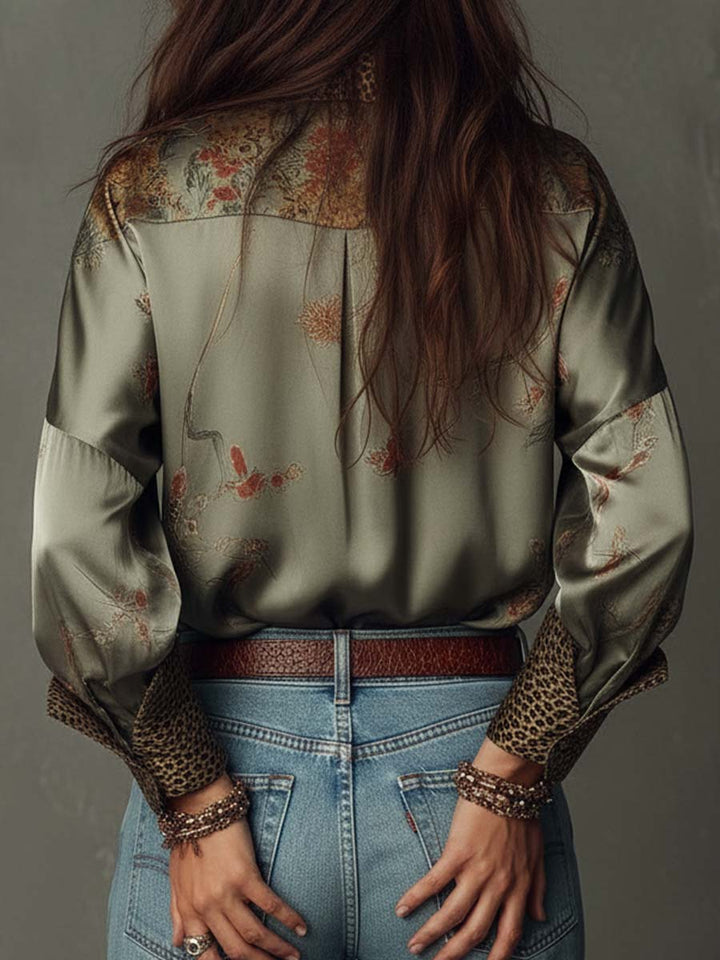 Satin Floral Shirt