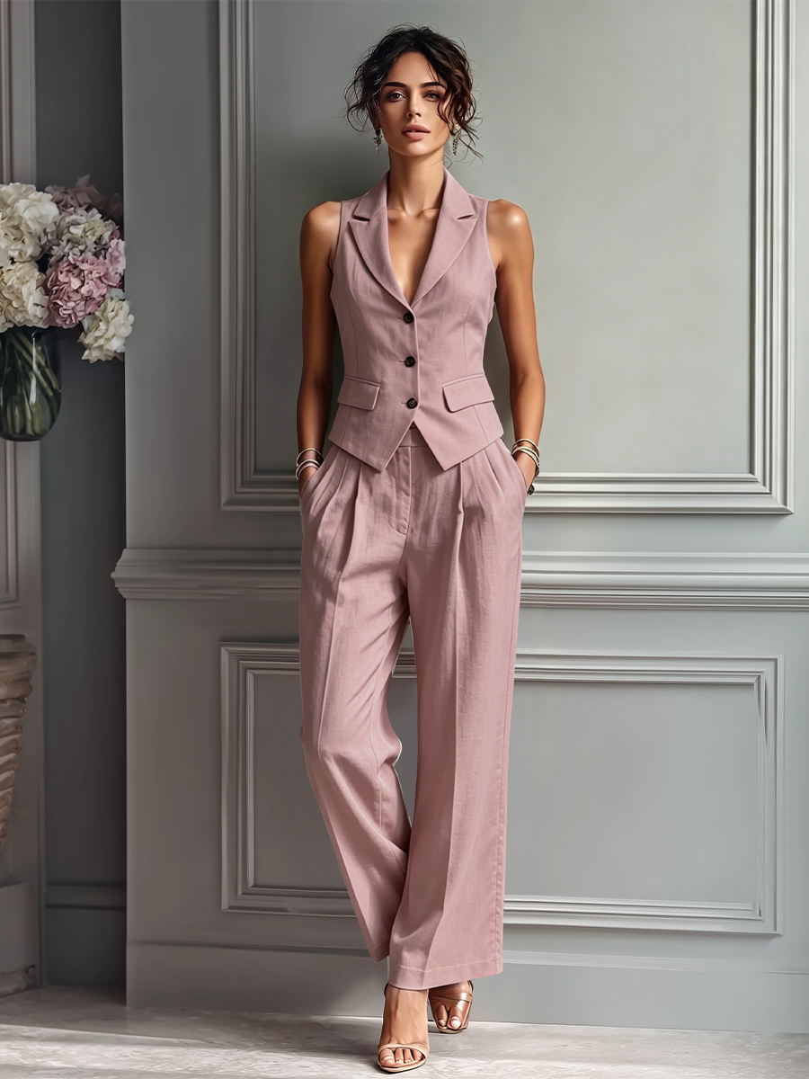 Blush Pink Linen Set