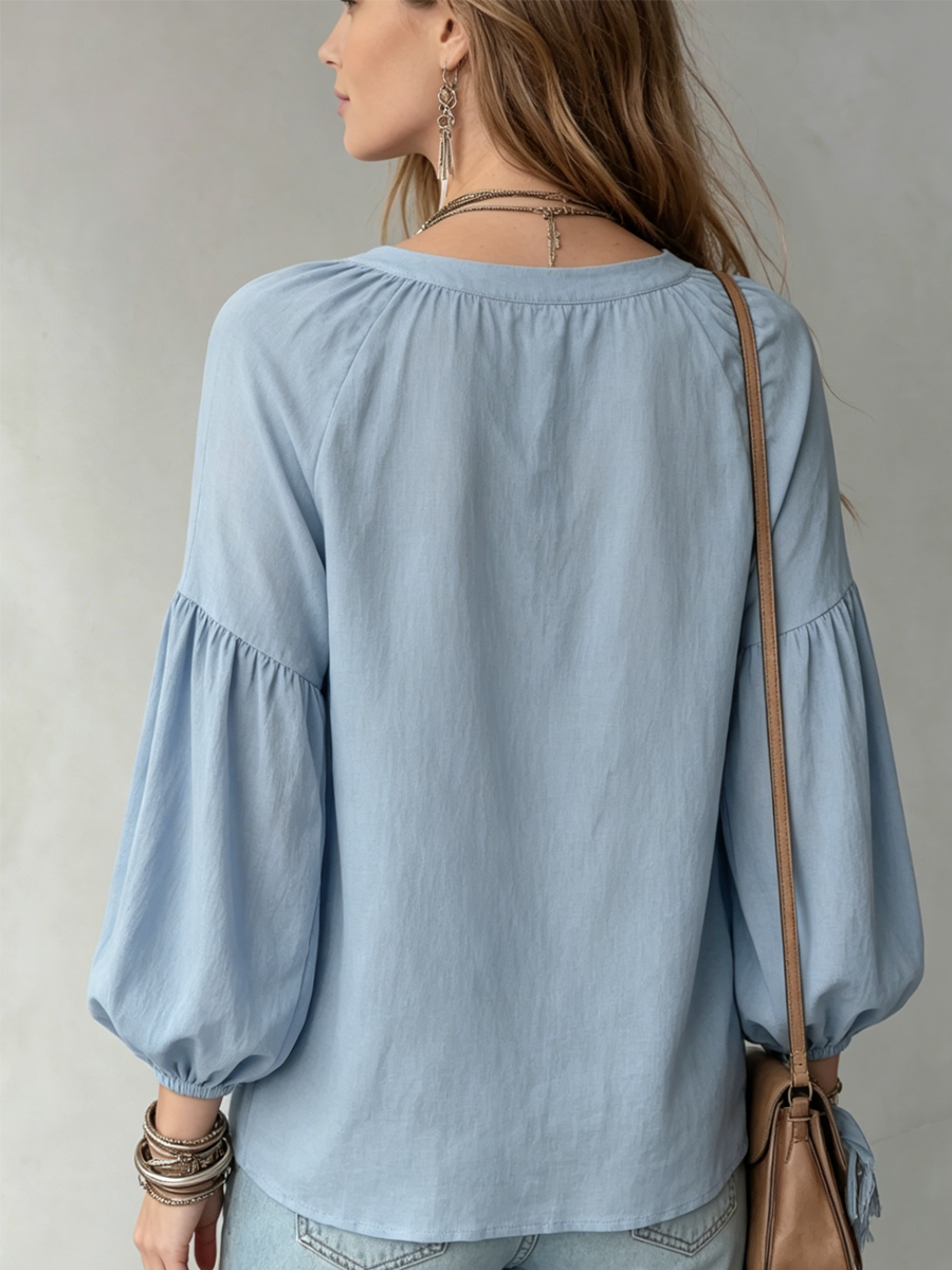 Mist-Blue Blouse