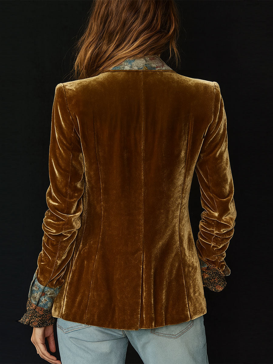 Floral Velvet Blazer