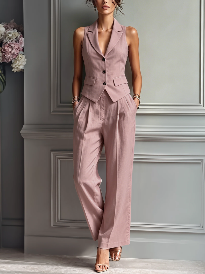 Blush Pink Linen Set