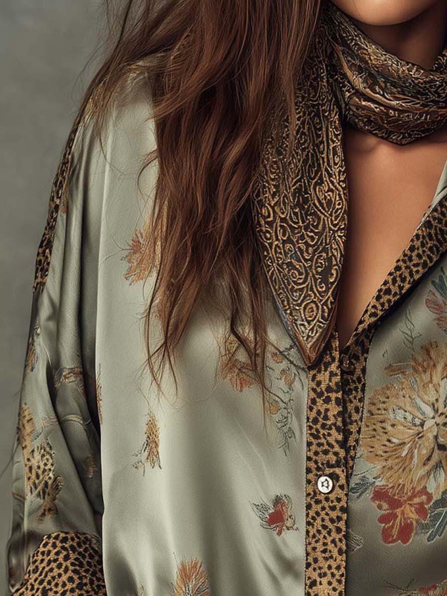 Satin Floral Shirt