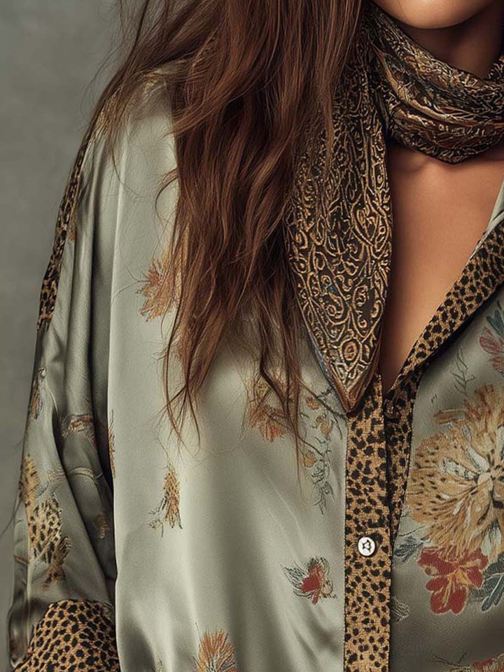 Satin Floral Shirt