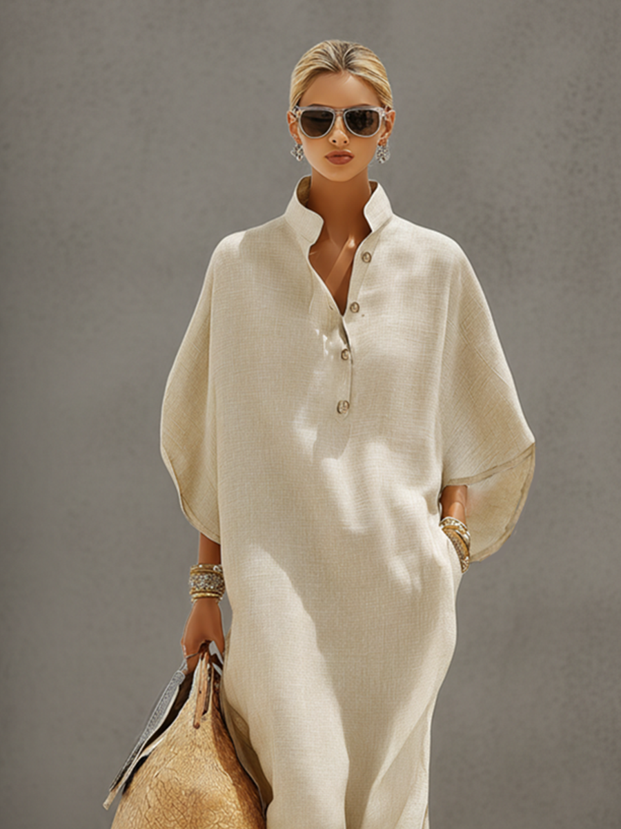Oatmeal Linen Dress