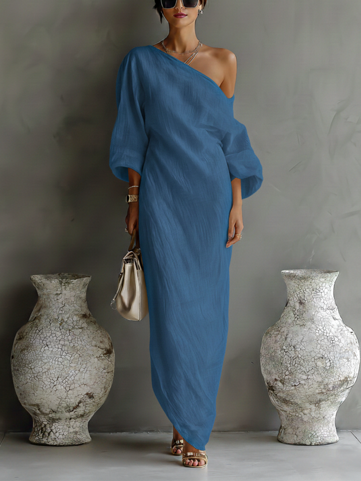 Ivory One-Shoulder Dress