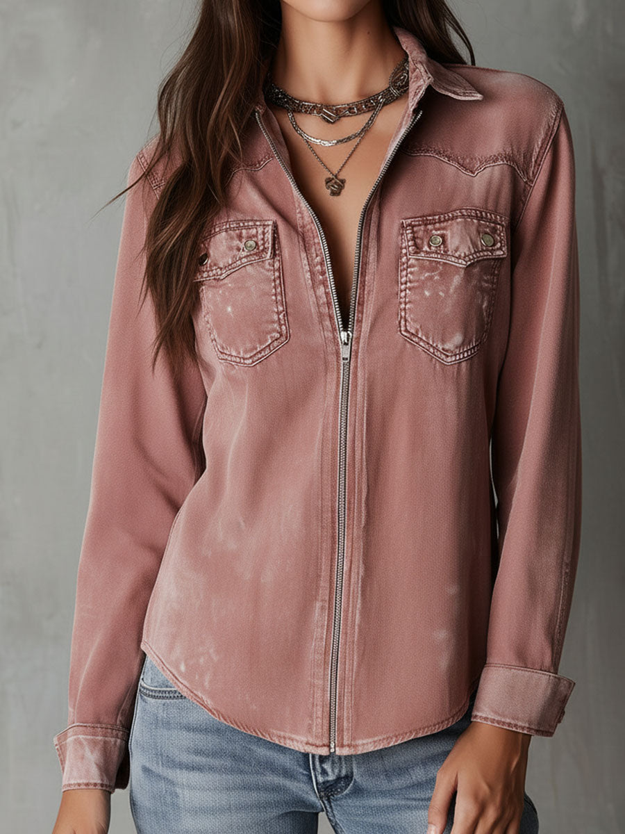 Rose Denim Shirt