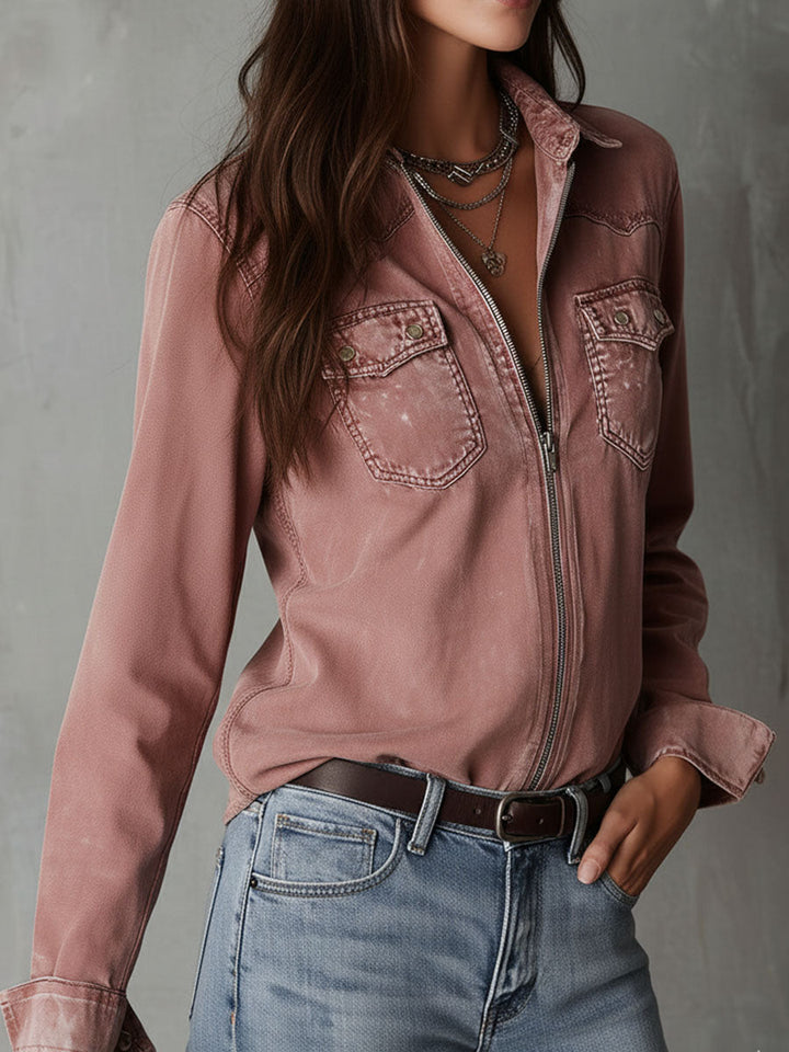 Rose Denim Shirt