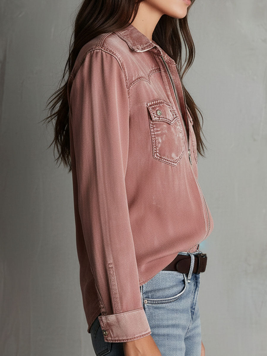 Rose Denim Shirt