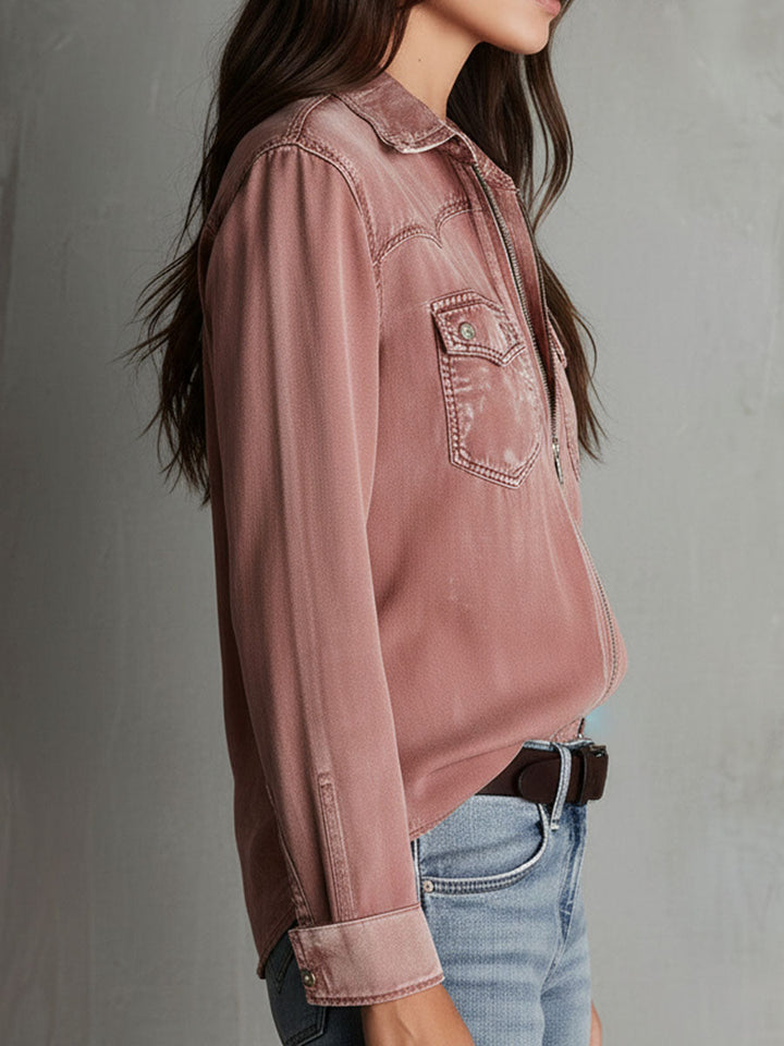 Rose Denim Shirt