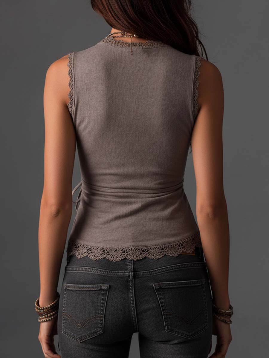 Lace-Trim Top