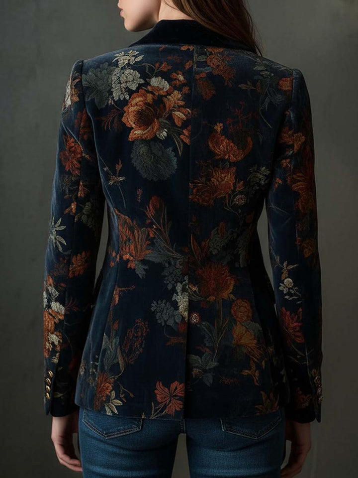 Floral Velvet Blazer
