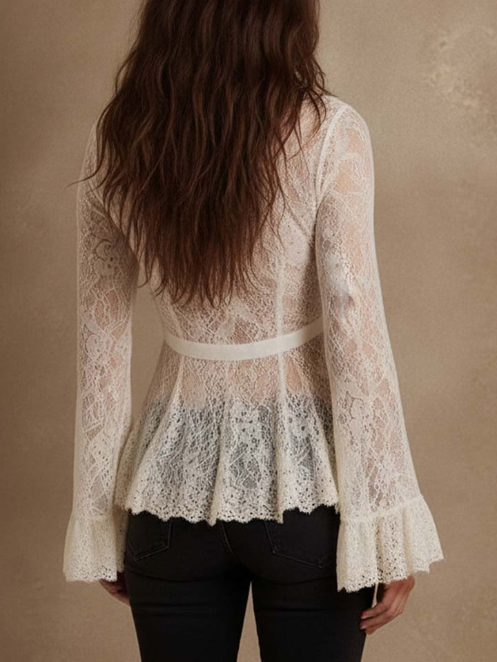 Lace Peplum Top