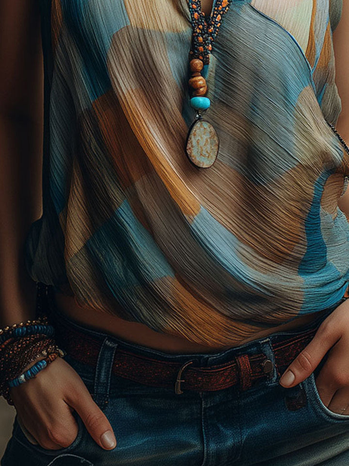 Chiffon Halter Blouse