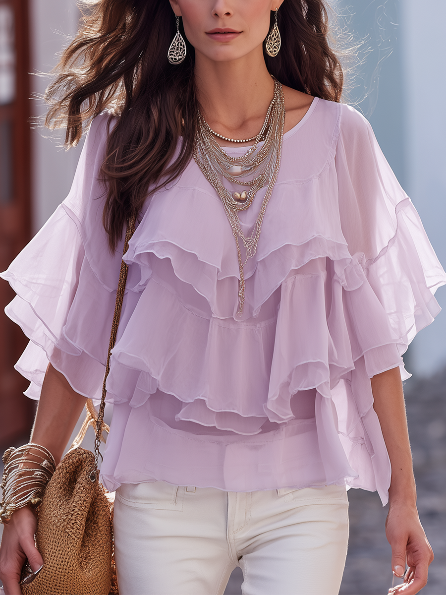 Chiffon Ruffled Top