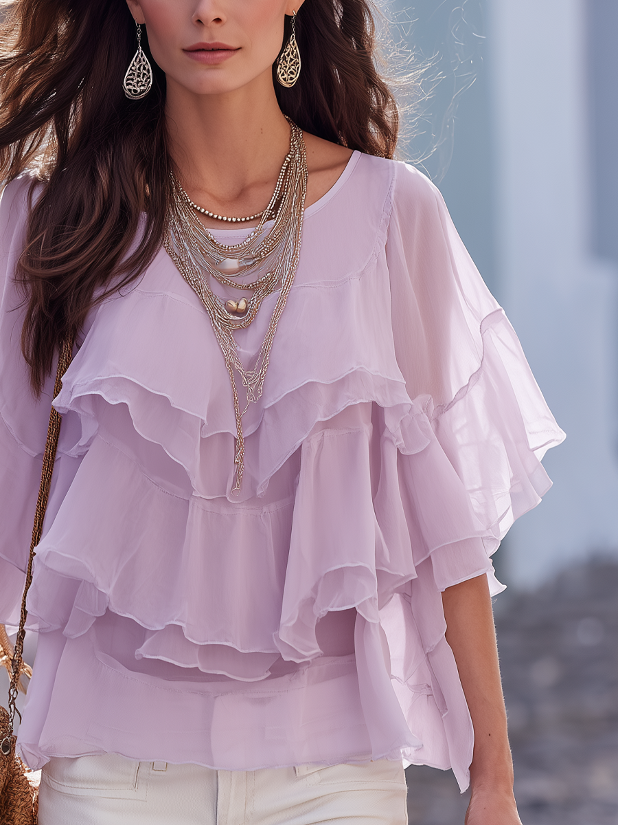 Chiffon Ruffled Top
