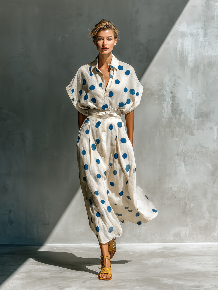 Off-White Polka Dot Dress
