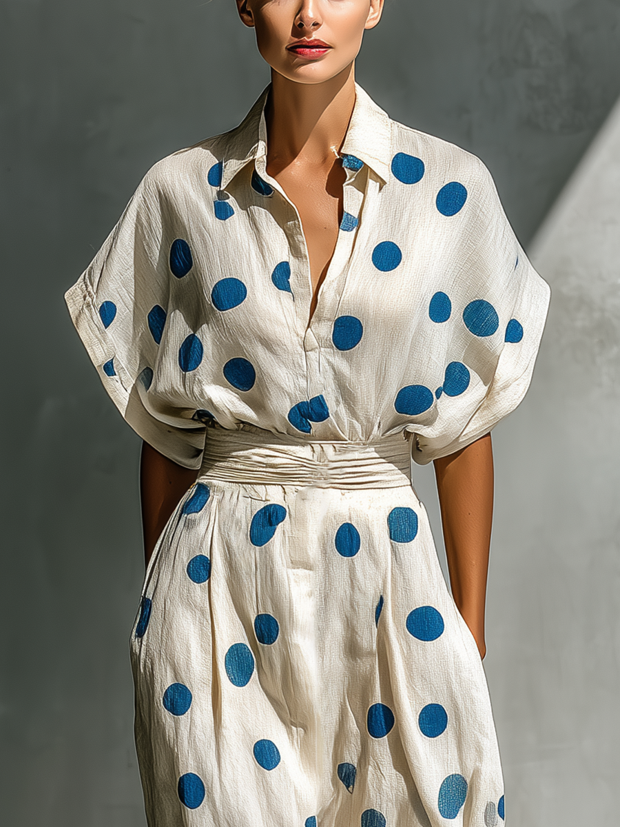 Off-White Polka Dot Dress