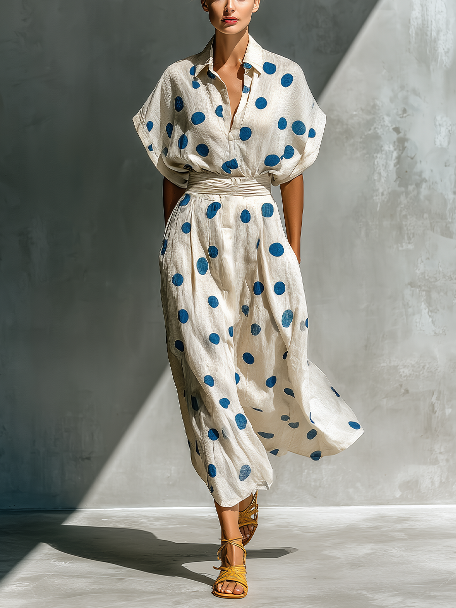 Off-White Polka Dot Dress