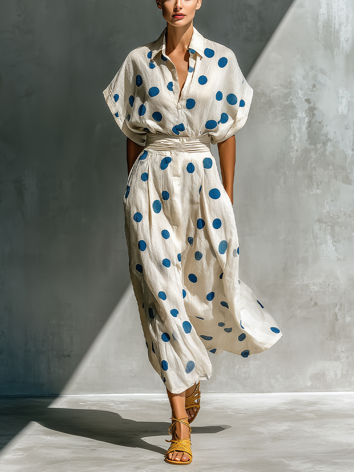 Off-White Polka Dot Dress