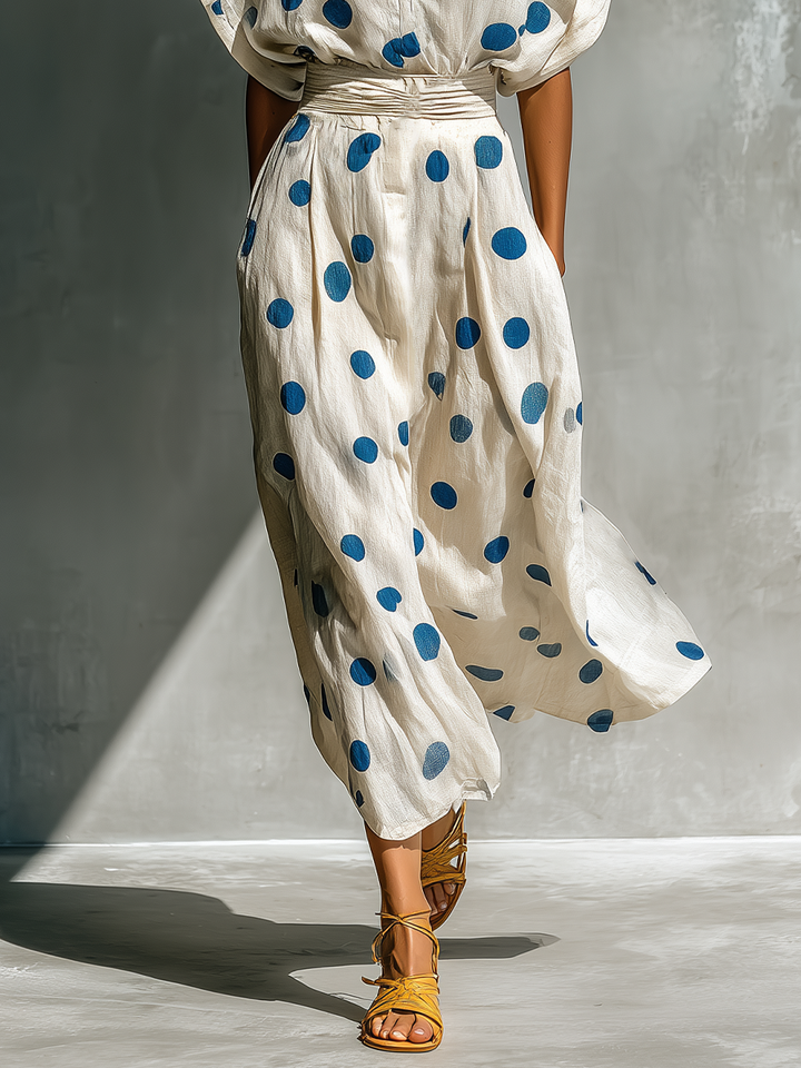 Off-White Polka Dot Dress