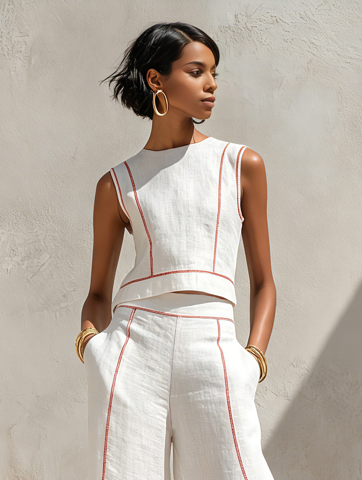 Linen-Blend Set