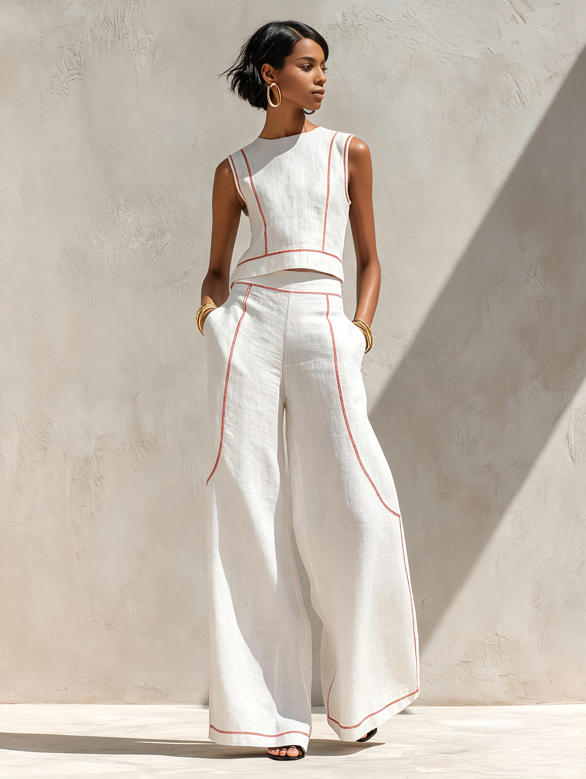 Linen-Blend Set