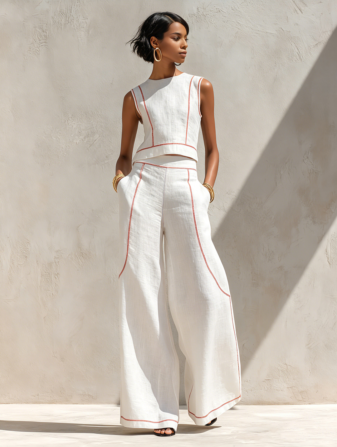 Linen-Blend Set