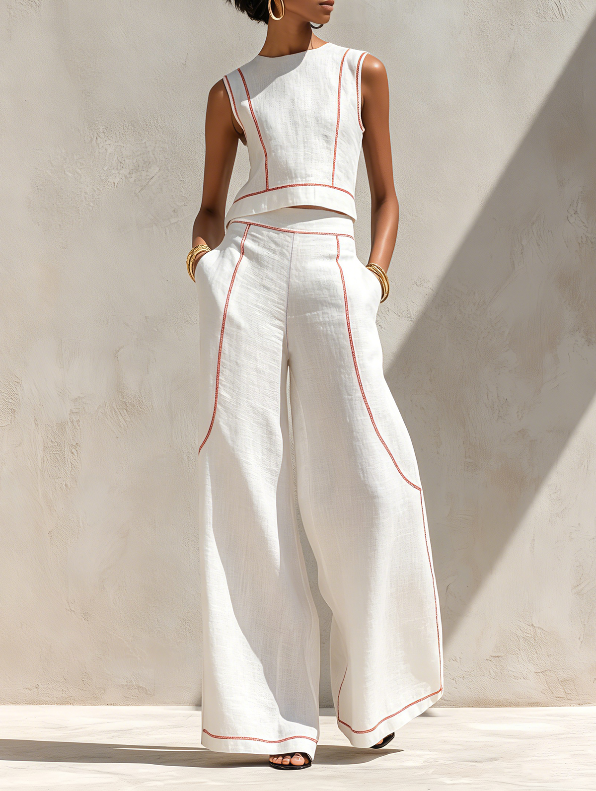 Linen-Blend Set