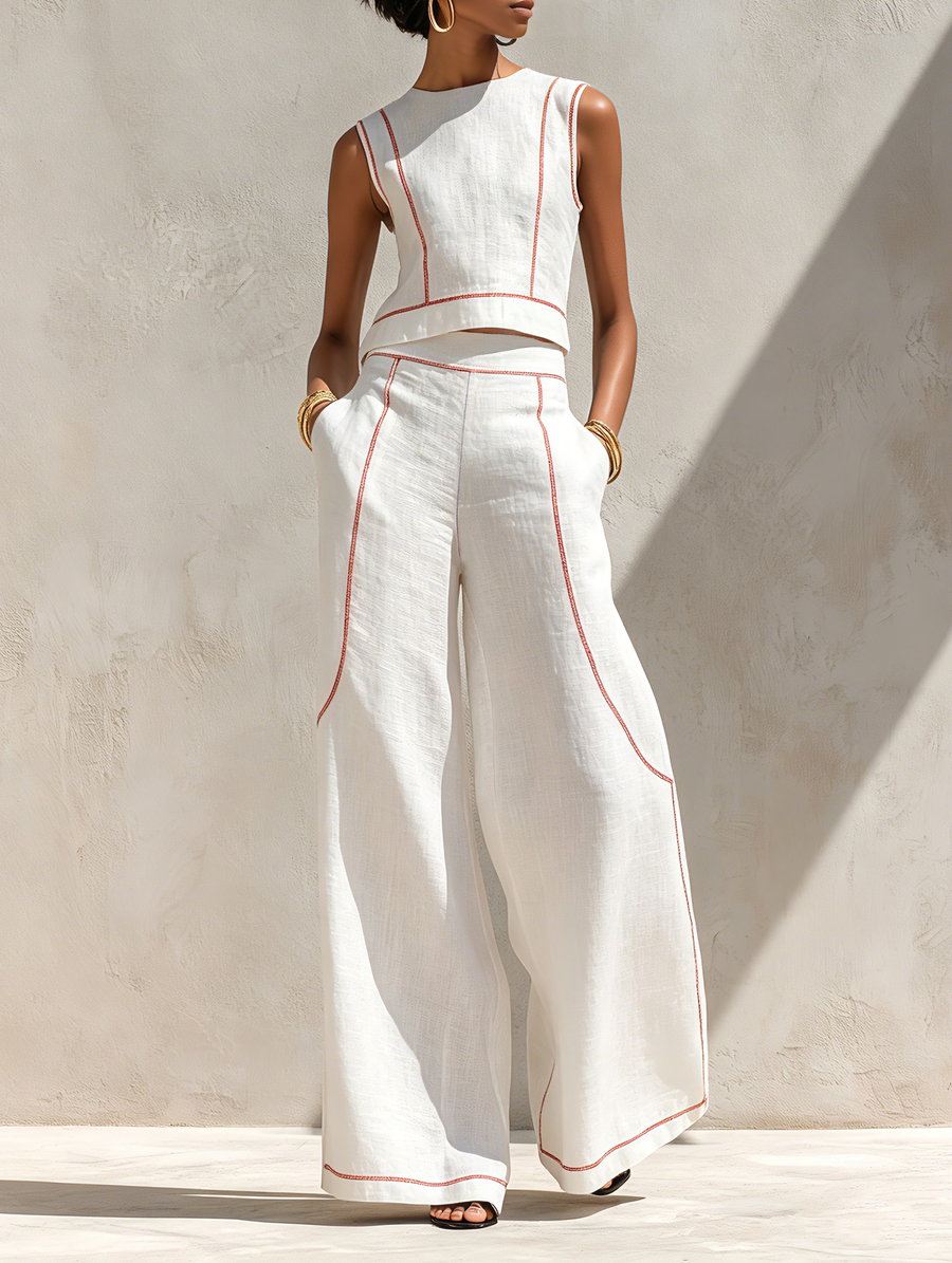 Linen-Blend Set