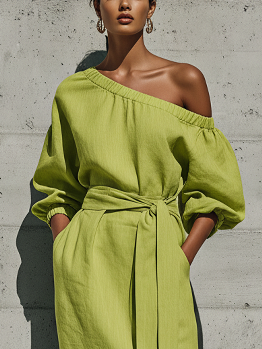 Lime Green Midi Dress