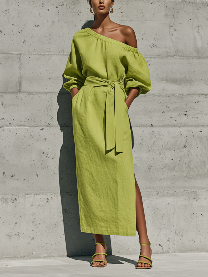 Lime Green Midi Dress