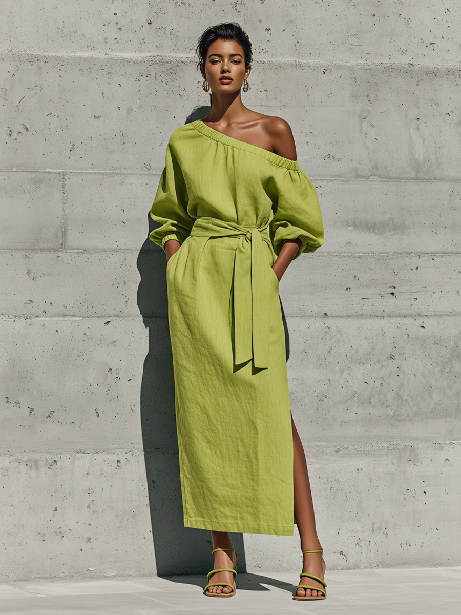 Lime Green Midi Dress