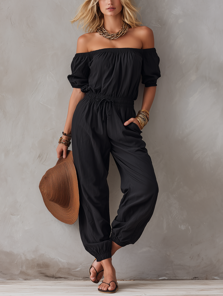Off-Shoulder Jumpsuit