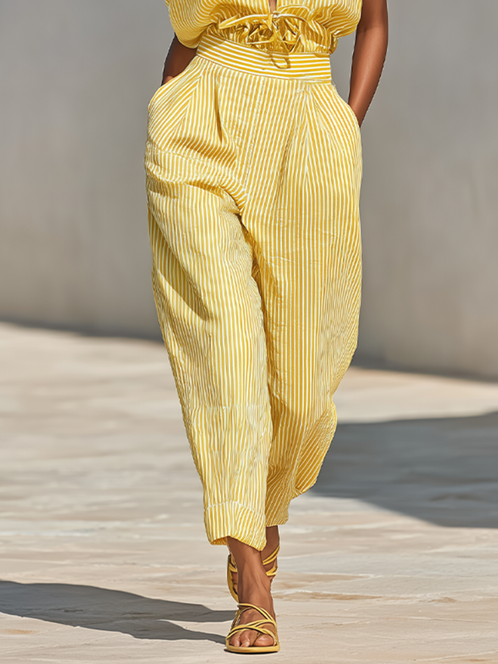 Lemon Stripe Co-Ord