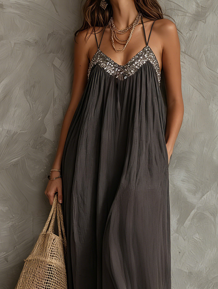 V-neck Maxi Dress