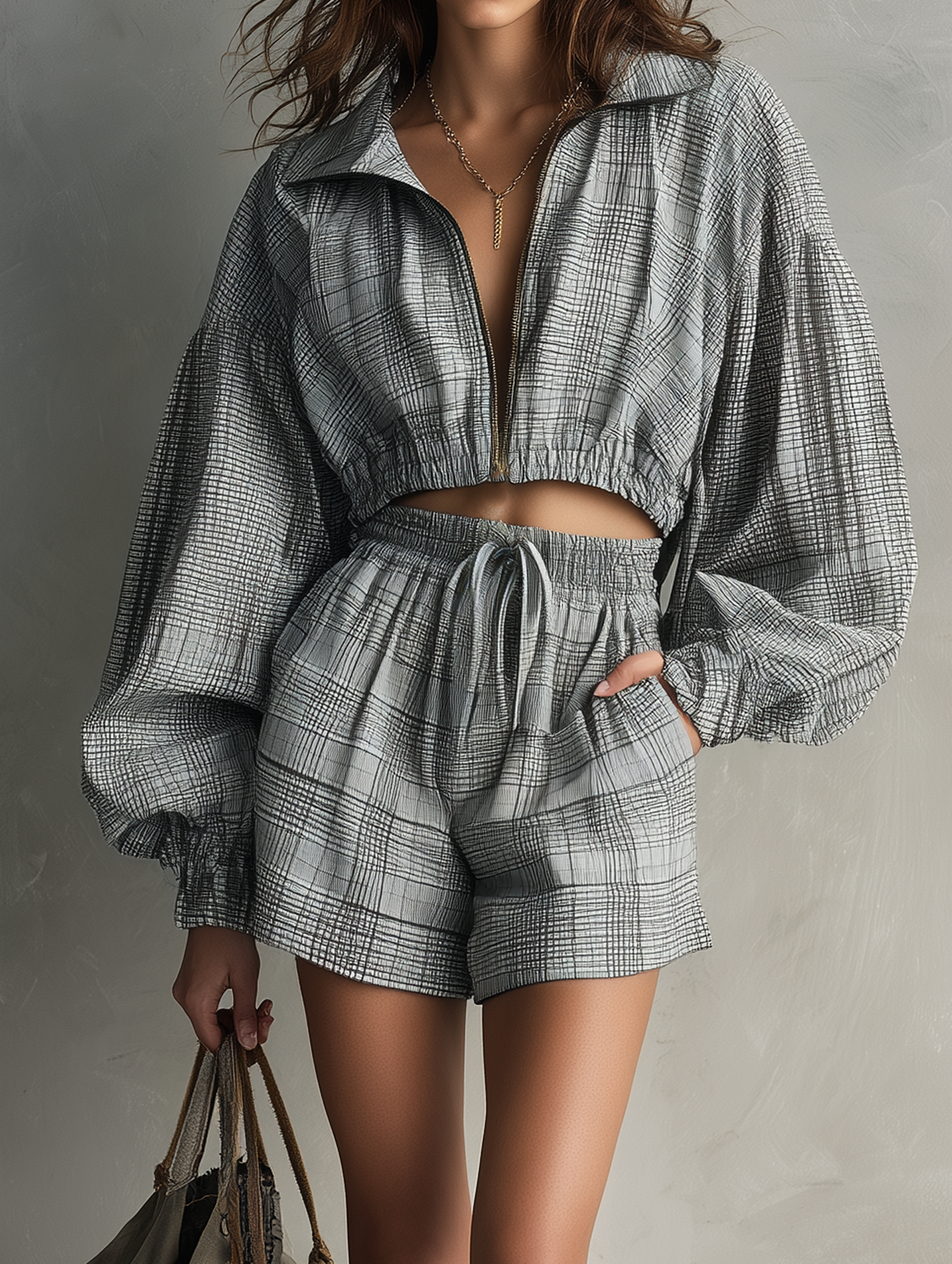 Plaid Woven Jacket