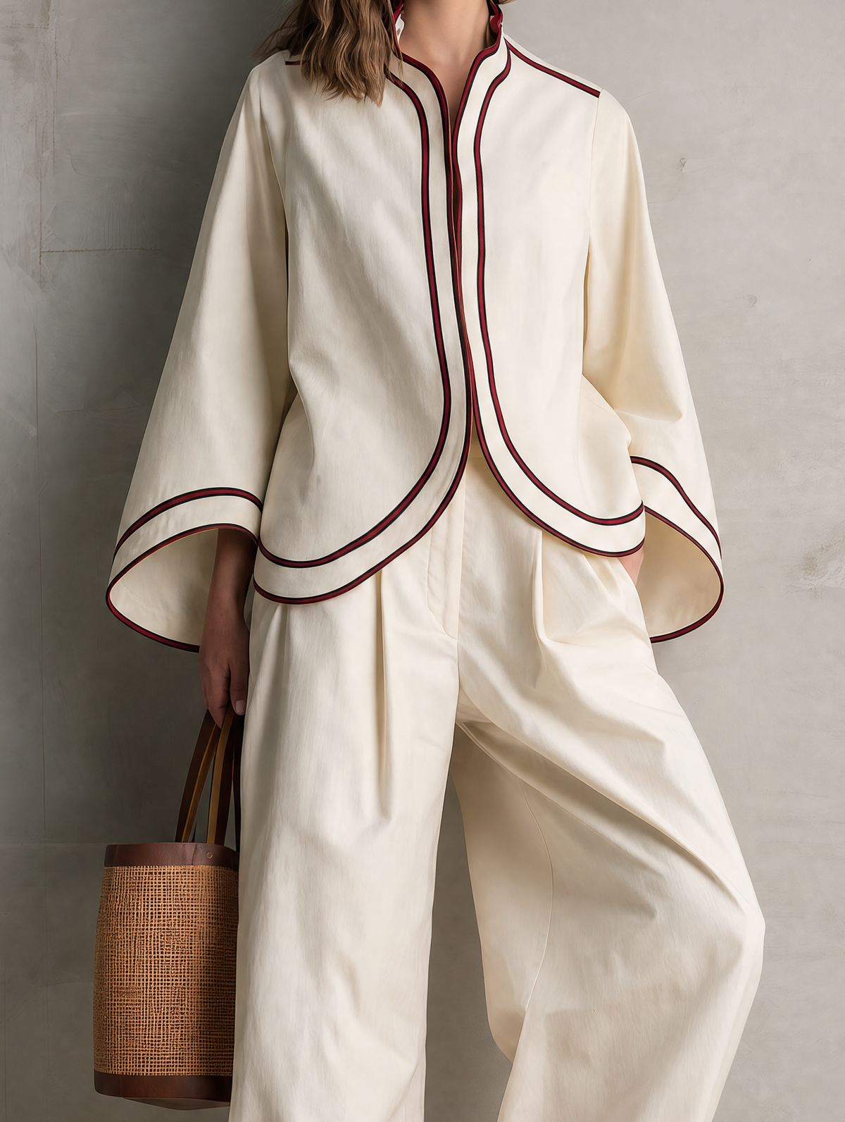 Beige Woven Set