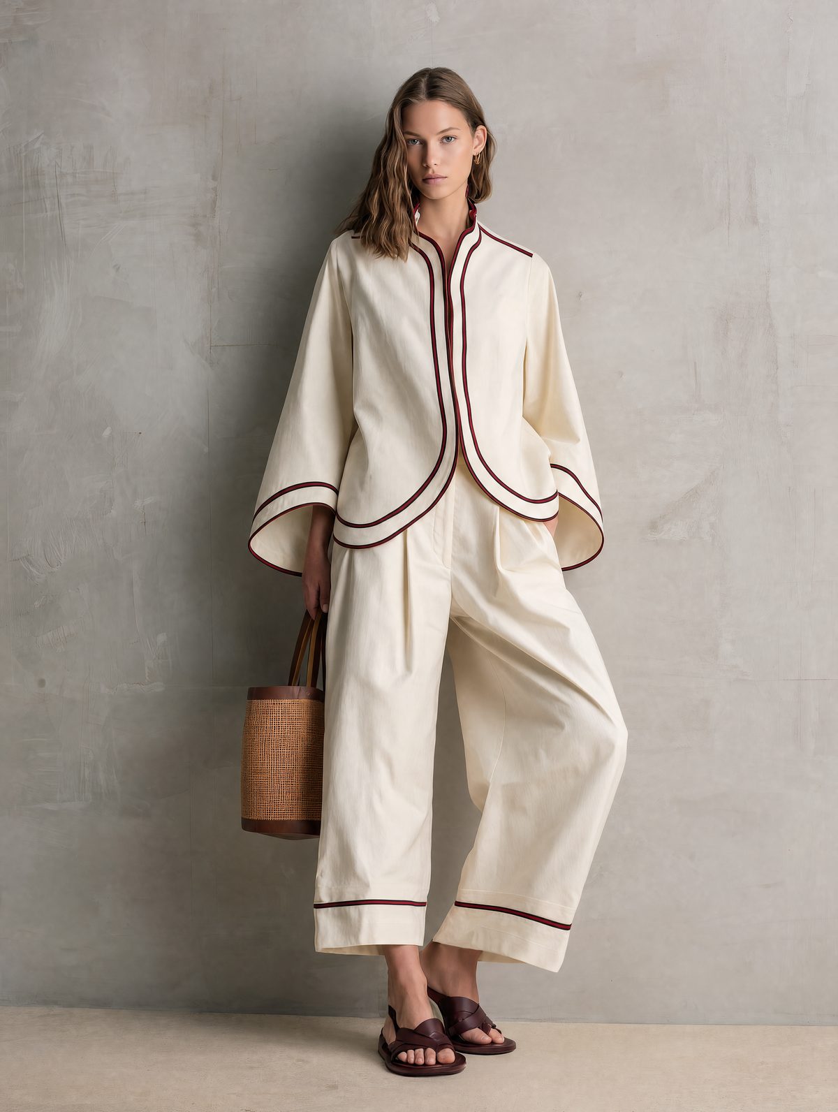 Beige Woven Set