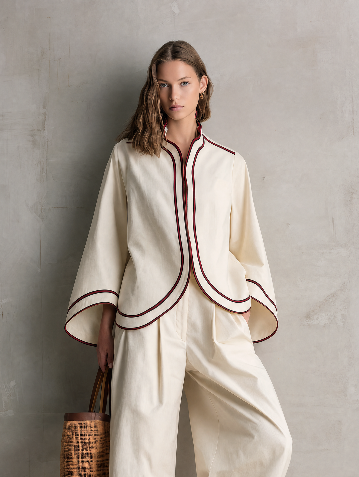 Beige Woven Set